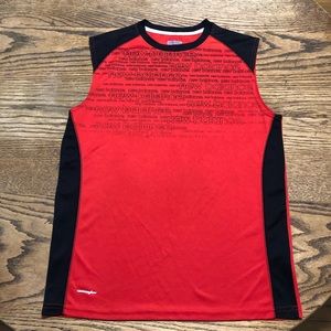 Red New Balance Jersey Tank Top